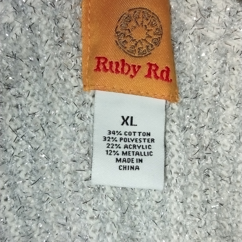 Ruby Rd. Metallic Silver Sweater - Picture 5 of 6